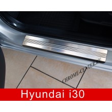 Накладки на пороги (перед) HYUNDAI i30 (2012-)